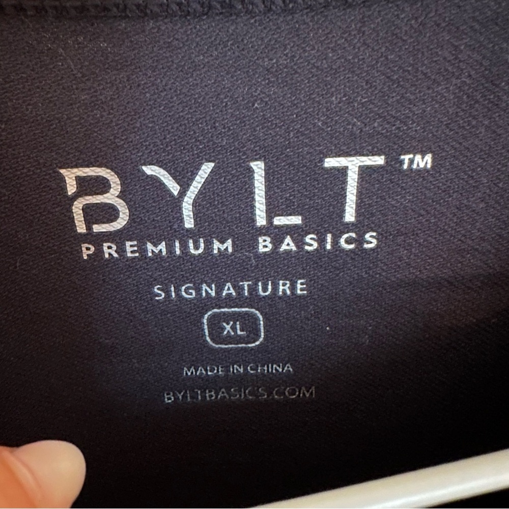BYLT Premium Basics Signature Tee Navy Blue XL Stretch - Picture 3 of 5